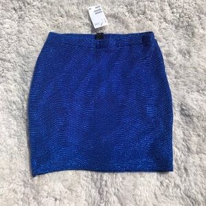 H & M blue sparkly skirt